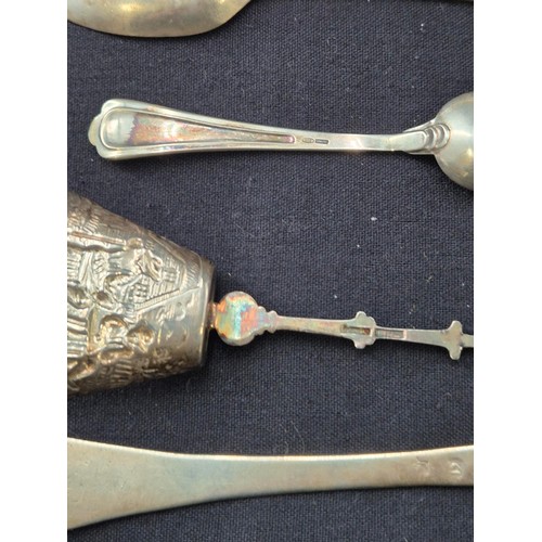 203 - Collection of Sterling Silver Spoons Weight 61g & Two Others (Possibly Silver) Weigh 40g