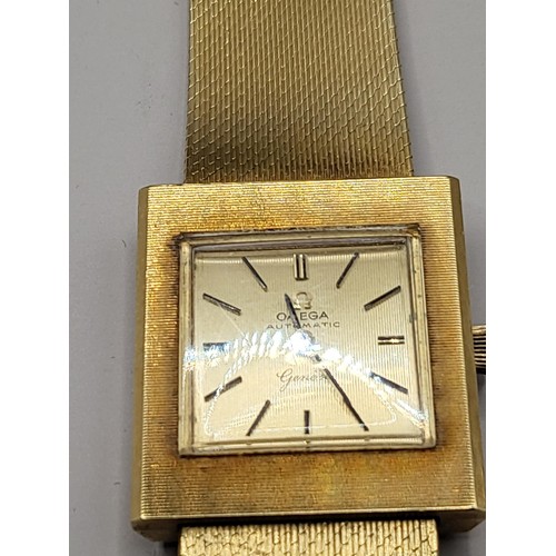 9A - 18ct Solid Gold Omega Geneve Watch This is a Midi Size So Could Be Used By A lady or a Man Face Meas... 