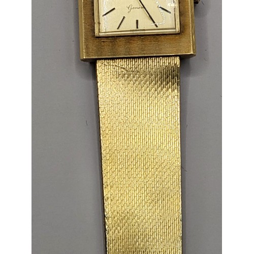 9A - 18ct Solid Gold Omega Geneve Watch This is a Midi Size So Could Be Used By A lady or a Man Face Meas... 