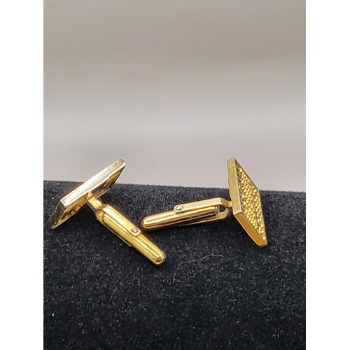 15A - 14ct Gold Abacus Gent's Cufflinks Weigh 6.2g Hallmarked 14K Measure 2cm Across