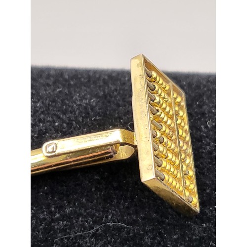 15A - 14ct Gold Abacus Gent's Cufflinks Weigh 6.2g Hallmarked 14K Measure 2cm Across