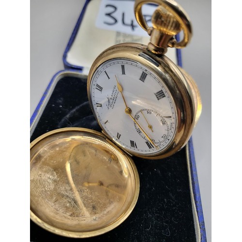 34B - Gold Plated Everite H. Samuel Manchester Non Magnetic Pocket Watch in Perfect Working Order & Gr... 