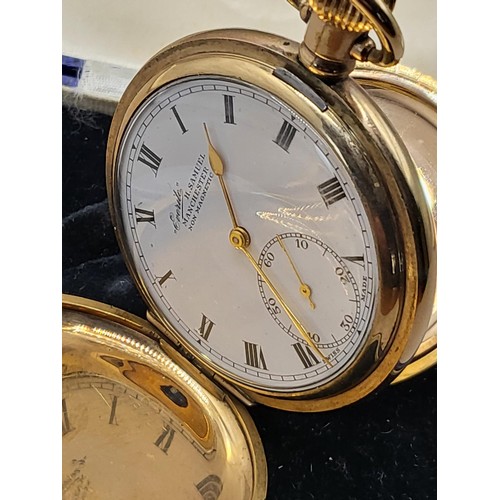 34B - Gold Plated Everite H. Samuel Manchester Non Magnetic Pocket Watch in Perfect Working Order & Gr... 