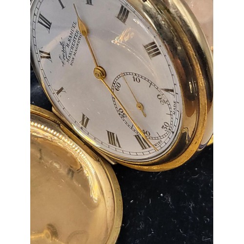 34B - Gold Plated Everite H. Samuel Manchester Non Magnetic Pocket Watch in Perfect Working Order & Gr... 