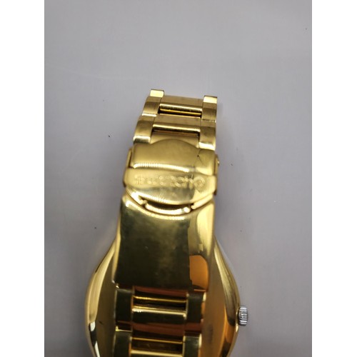 21A - Swatch Gold Plated Day Date Watch Has Just Had Battery Replaced by Jeweller So Working Condition Fit... 