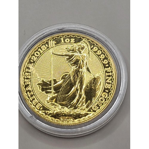 37A - 2018 Britannia 1oz Fine Gold 999.9 Gold Coin Very Good Condition There is Five In Sale In Different ... 