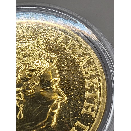 44A - 2016 Queens Beast 1oz Fine Gold 999.9 Gold Good ConditionPurchased The Royal Mint 2018 Receipt Photo... 