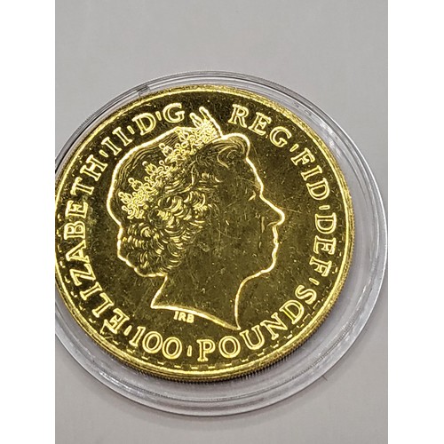 44B - 2013 Britannia Large Thin 1oz Fine Gold 999.9 Good ConditionPurchased Bullion by Post 2018 Receipt P... 