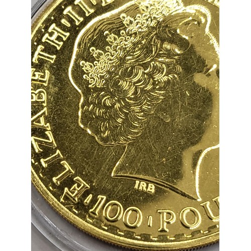 44B - 2013 Britannia Large Thin 1oz Fine Gold 999.9 Good ConditionPurchased Bullion by Post 2018 Receipt P... 