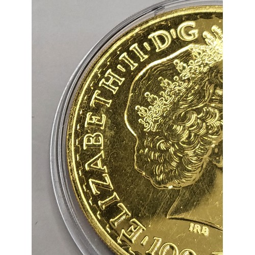 44B - 2013 Britannia Large Thin 1oz Fine Gold 999.9 Good ConditionPurchased Bullion by Post 2018 Receipt P... 