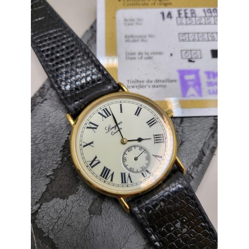 9C - Longines Charleston 5228 Quartz Watch in Perfect Working Order & Lovely Condition Complete with ... 