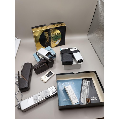 45B - Minox B Camera in Great Condition Comes with Minox Cube Flasher Flash FL4, Minox Flashgun Model B4&n... 