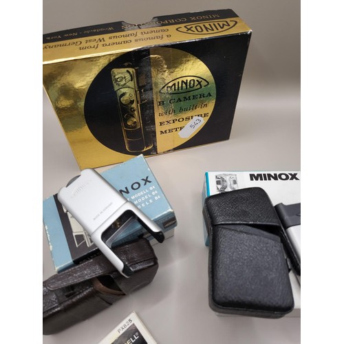 45B - Minox B Camera in Great Condition Comes with Minox Cube Flasher Flash FL4, Minox Flashgun Model B4&n... 