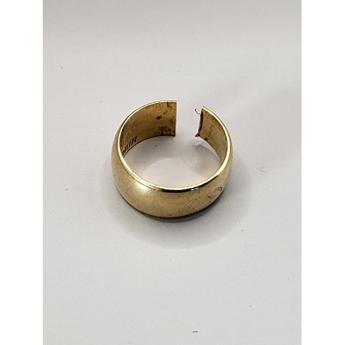 3 - 18ct Gold Wedding Band Unfortunately It Has Been Cut & Really is Scrap Fully Hallmarked & Ha... 