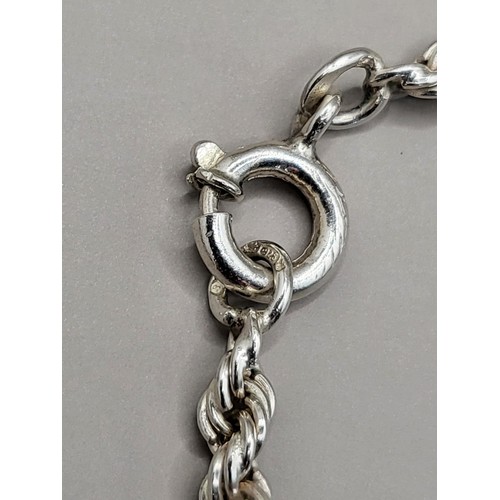 5 - 925 Silver Rope Necklace Weighs 22.8g Measures 70cm Unclasped Fully Hallmarked on Clasp