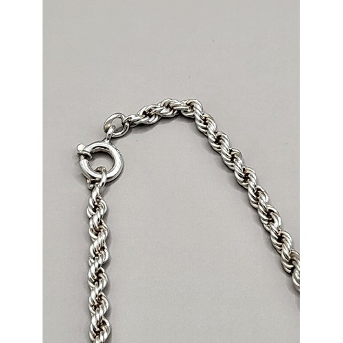 5 - 925 Silver Rope Necklace Weighs 22.8g Measures 70cm Unclasped Fully Hallmarked on Clasp