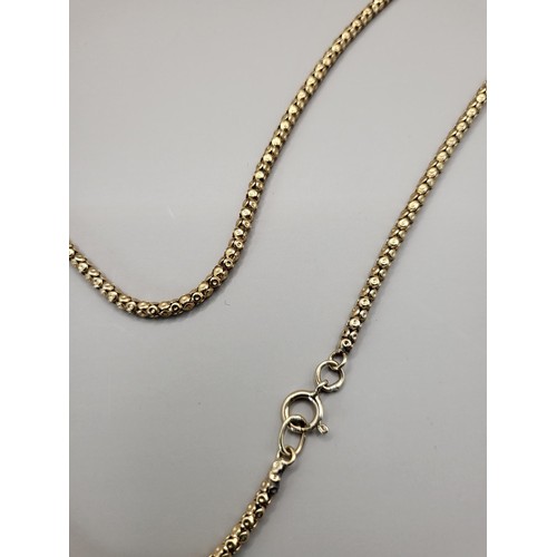 9 - 9ct Gold Popcorn Design Necklace Weighs 9.3g Hallmarked 9ct on Clasp & Electronically Tested Ite... 