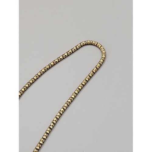 9 - 9ct Gold Popcorn Design Necklace Weighs 9.3g Hallmarked 9ct on Clasp & Electronically Tested Ite... 