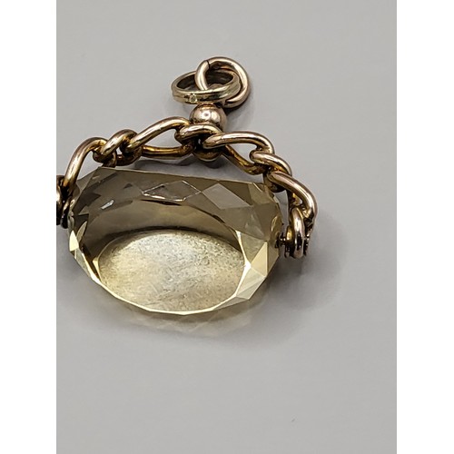 18 - 9ct Gold Quartz & Fob Spinner Gold Weight Without Stone 3.9g Fully Hallmarked Quartz in Very Goo... 