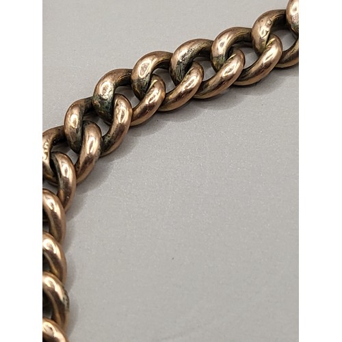 31 - 9ct Rose Gold Padlock Bracelet Item is Hallmarked On Every Link & Padlock Weighs 4.4g Measures&n... 