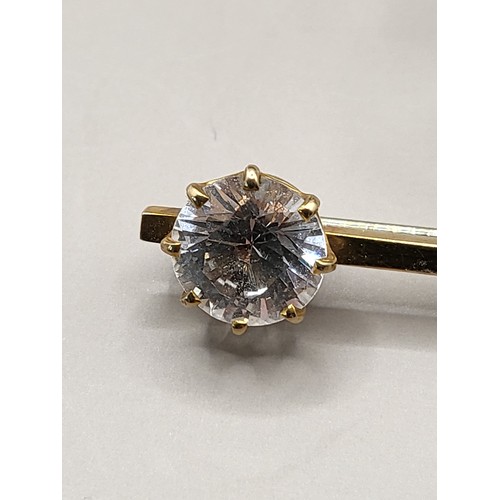 41 - Antique 9ct Gold & White Sapphire Brooch & Ring in Lovely Condition Brooch Measures 6cm &... 