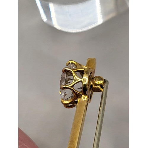 41 - Antique 9ct Gold & White Sapphire Brooch & Ring in Lovely Condition Brooch Measures 6cm &... 