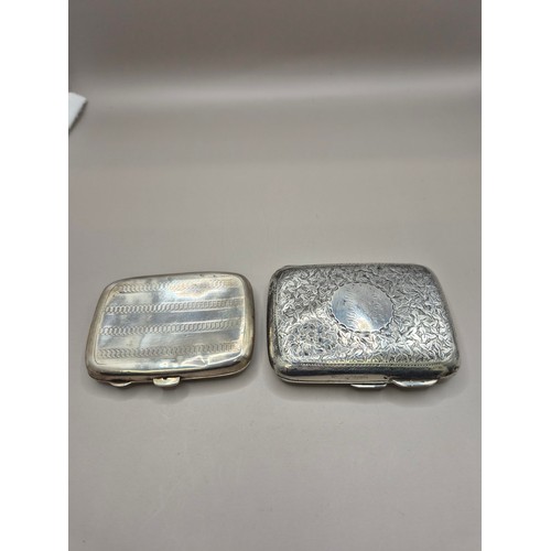 57 - Two Sterling Silver Cigarette Cases Weight 112g