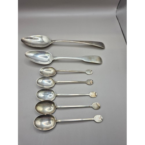 58 - Collection of Mixed Sterling Silver Spoons Weigh 144g