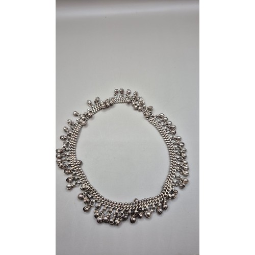 70 - Antique Silver Tribal Necklace Unhallmarked But Has Been Tested Measures 42cm Long unclasped Weighs ... 