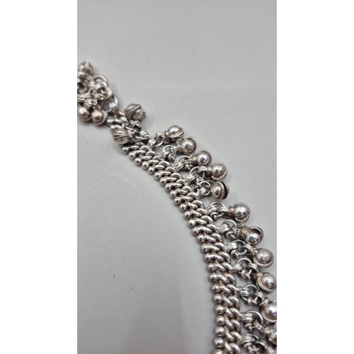 70 - Antique Silver Tribal Necklace Unhallmarked But Has Been Tested Measures 42cm Long unclasped Weighs ... 