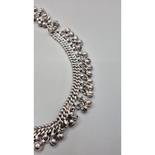 70 - Antique Silver Tribal Necklace Unhallmarked But Has Been Tested Measures 42cm Long unclasped Weighs ... 