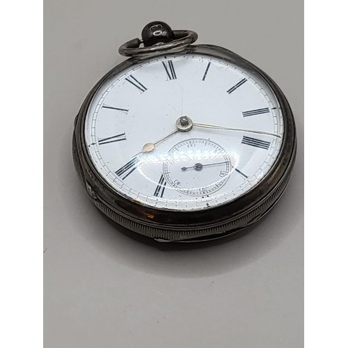 88 - David Cormack of Wick Sterling Silver Pocket Watch Not Working & Has Small Hairline on Enamel Di... 