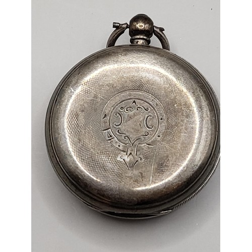 88 - David Cormack of Wick Sterling Silver Pocket Watch Not Working & Has Small Hairline on Enamel Di... 