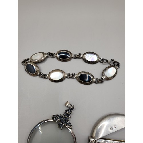 89 - Collection of Silver Jewellery Includes Bracelets, Brooches, Cameo, Vesta 