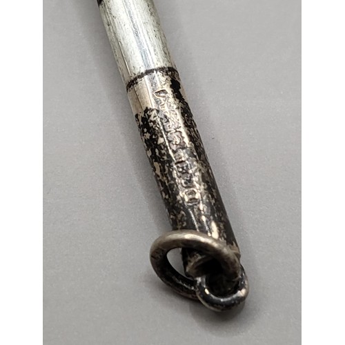 90 - Two Sterling Silver Swivel Sticks by D&F One of Them Has A Crooked End 