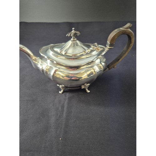 95 - Sterling Silver Teapot, Milk Jug & Sugar Bowl Weighs 736g