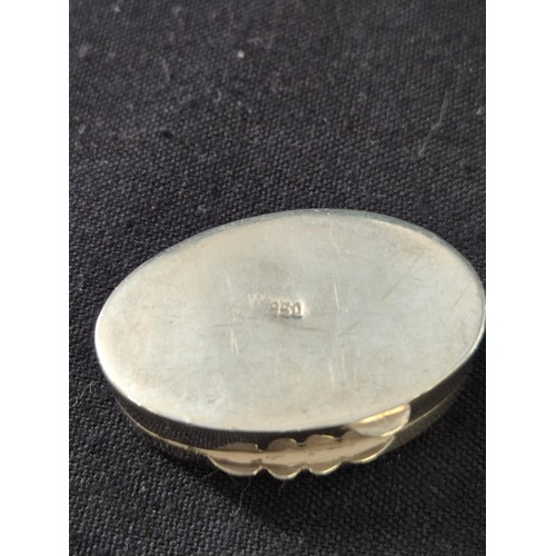 103 - Sterling Silver 950 Pill Box Weighs 18g