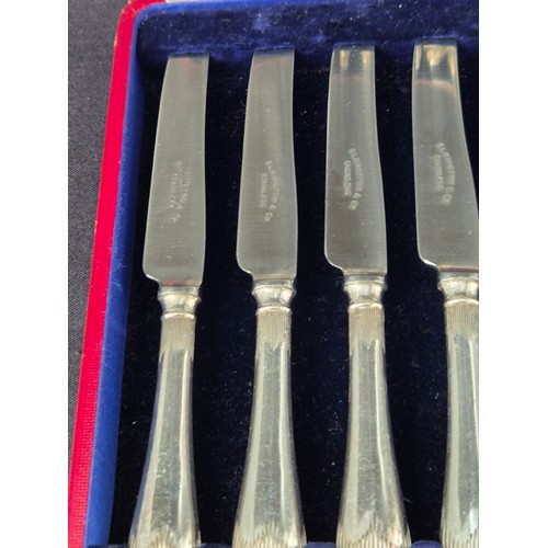 104 - Set of Twelve EPNS Knives & Forks in Case