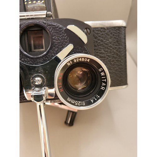 65A - A Cased Paillard Bolex H16 Reflex 16mm Camera Comes With A Switar 1:1,4 F=25mm Lens The Item is Unte... 