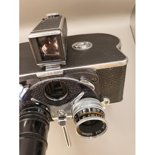 65A - A Cased Paillard Bolex H16 Reflex 16mm Camera Comes With A Switar 1:1,4 F=25mm Lens The Item is Unte... 