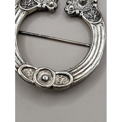 76A - Shetland St Ninians Silver Isle Brooch Weighs 14g 