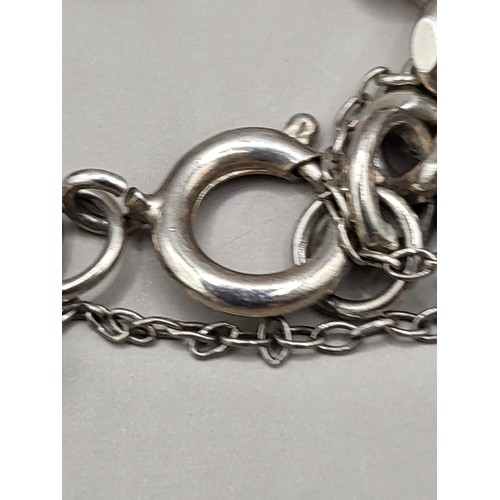 77B - Vintage Charm Bracelet with Sterling Charms & White Metal Charms also Chain is Untested So May B... 