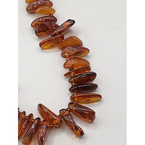 78A - Mid Century Cognac Baltic Amber Bead Necklace