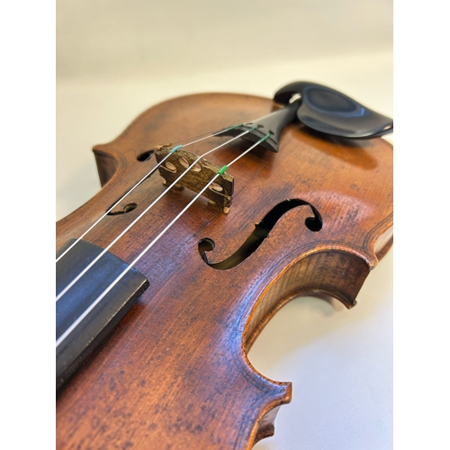 121A - Husson & Buthod Violin label marked to the interior ''Aux Grands Magasins Instruments'', Dated 1... 