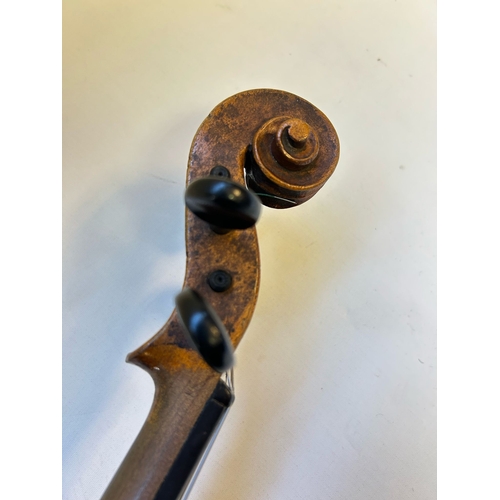 121A - Husson & Buthod Violin label marked to the interior ''Aux Grands Magasins Instruments'', Dated 1... 