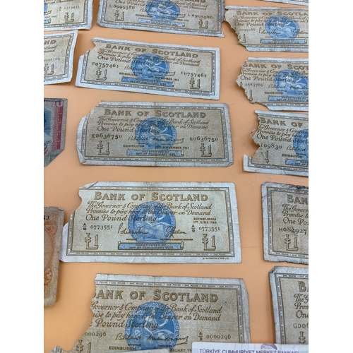 Collection of Mixed Bank Notes (Mostly Bank of Scotland)