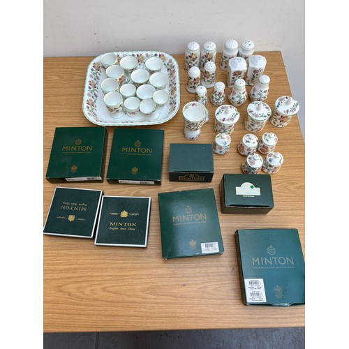 Minton Haddon Hall Salt & Pepper Cruets, Egg Cups & Large Dish 36 in ...