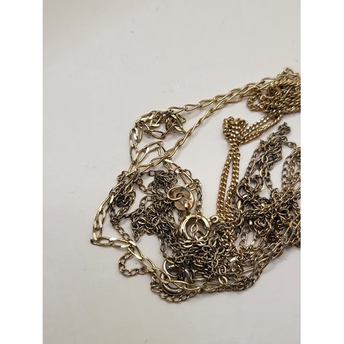 22 - Small Lot of 9ct Gold Chains Scrap Weighs 5.8g&nbsp;