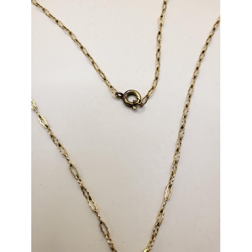28 - 9ct Gold Pearl Pendant on 9ct Gold Chain Unsure if Clasp on Chain Has Been Replaced And Isn't Gold W... 