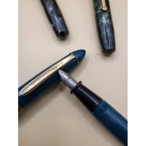 34 - Collection of Fountain Pens Includes Sheaffer Parker, And Very Nice Waterman Cased Set & Others ... 